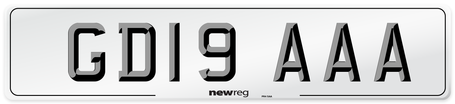 GD19 AAA Number Plate from New Reg
